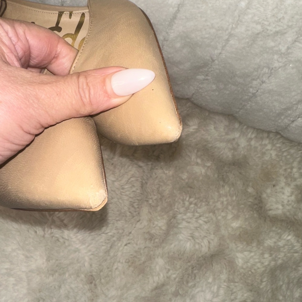Sam Edelman Women's Nude Leather Jelena Size 9 Strappy Pumps - Picture 4 of 5